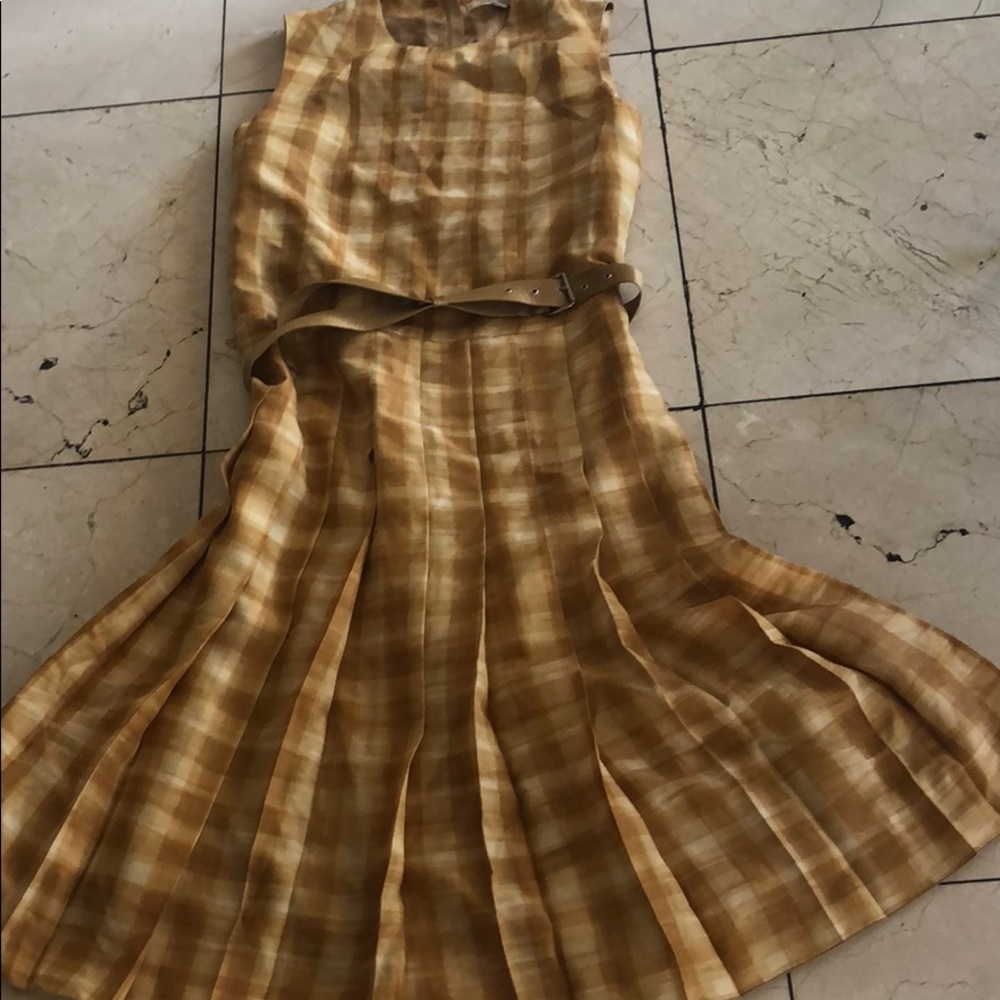 Marc Jacobs sleeveless midi dress 👗 silk withbelt - Picture 3 of 4